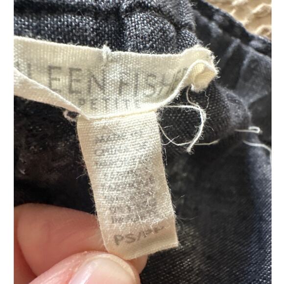 Eileen Fisher 100% Organic Linen Pants Cuffed Hem Small Petite - Picture 4 of 5